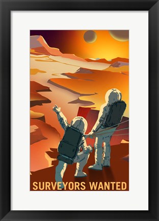 Framed Surveyors Wanted Print