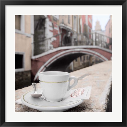 Framed Canal Espresso Bar Guiseppi Print