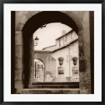 Framed Courtyard in Burgos Print