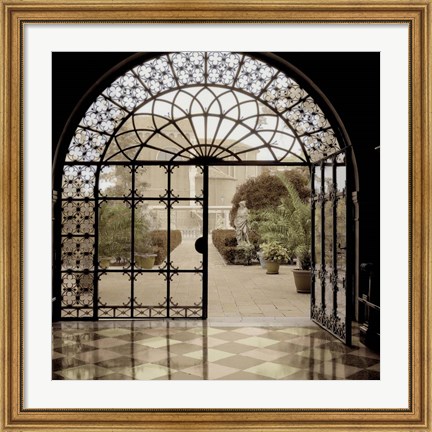 Framed Courtyard In Venezia Print
