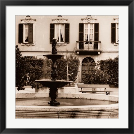 Framed Piazza, Lombardy Print