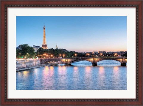 Framed Twilight on the Seine Print