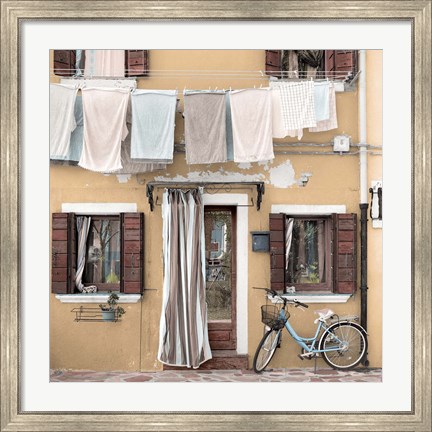 Framed Venetian Bicicletta #1 Print
