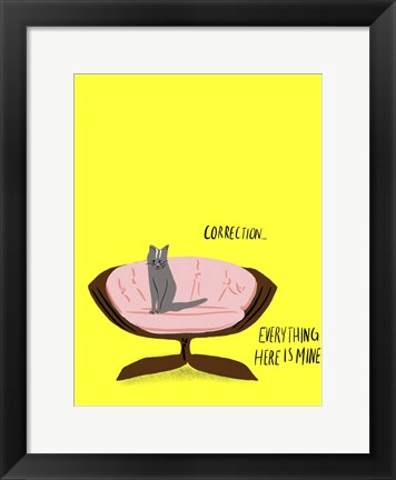 Framed Mod Cats V Print