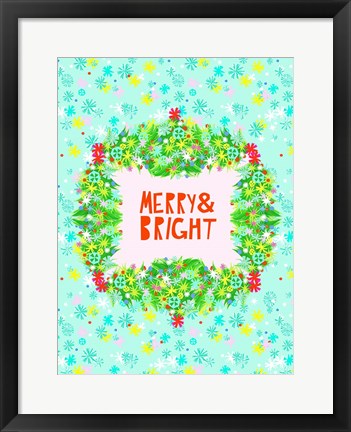 Framed Merry &amp; Bright II Print