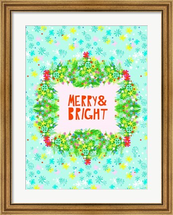 Framed Merry &amp; Bright II Print