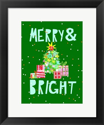 Framed Merry &amp; Bright VI Print