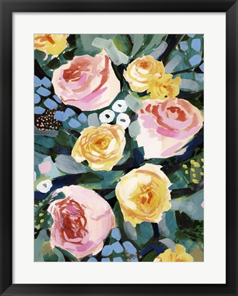 Framed Flower Jumble II Print