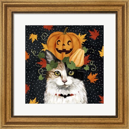 Framed Halloween Cat II Print