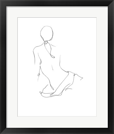 Framed Gestural Contour II Print