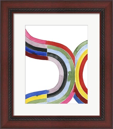 Framed Deconstructed Rainbow V Print