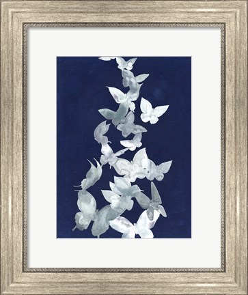 Framed Indigo Butterfly Falls II Print