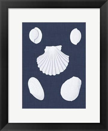 Framed Coquillages Blancs III Print