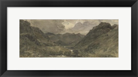 Framed Landscape of Hills and Mountains Print