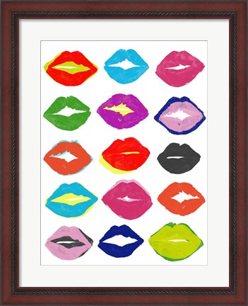 Framed Kiss Kiss I Print