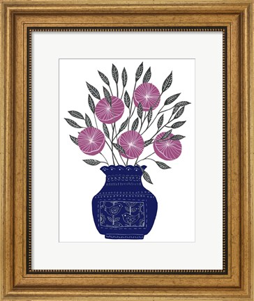 Framed Painted Vase IV Print