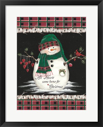 Framed Hearts Home for Christmas Print