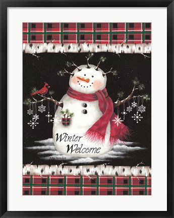 Framed Winter Welcome Print