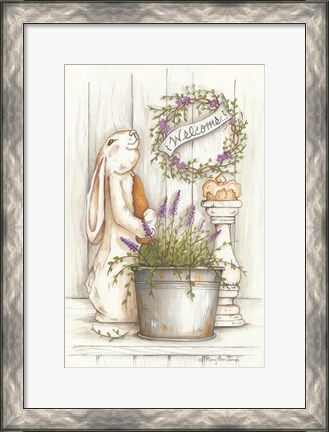 Framed Welcome Bunny Print