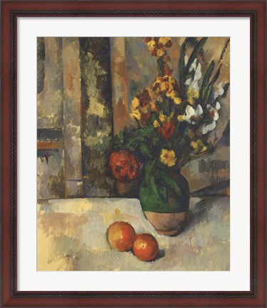 Framed Vase and Apples Print