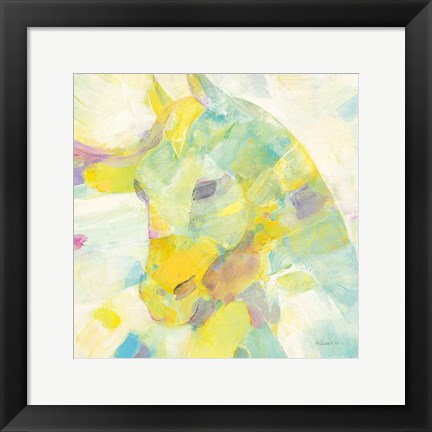 Framed Kaleidoscope Horse III Print