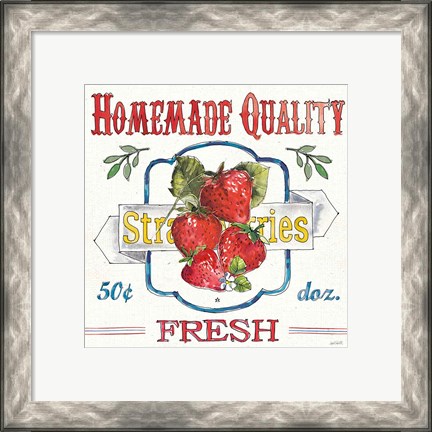 Framed Fruit Stand V Print