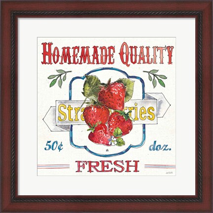 Framed Fruit Stand V Print