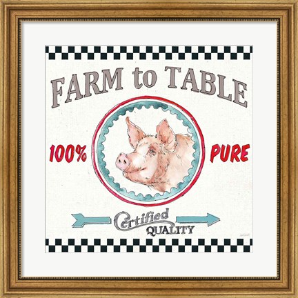 Framed Farm Signs IV Print