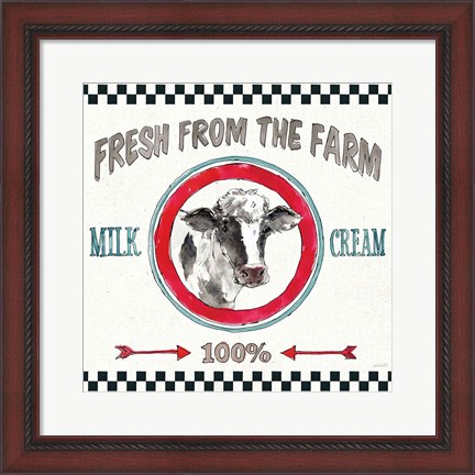 Framed Farm Signs III Print