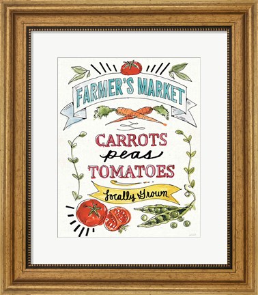Framed Veggie Market VI Print