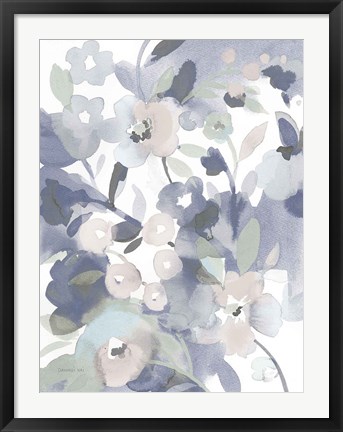 Framed Jewel Garden II Blue Print