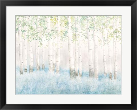 Framed Soft Birches Print