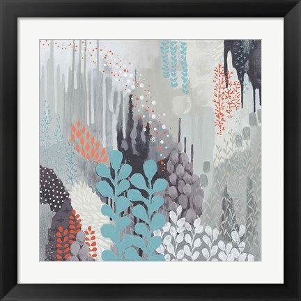 Framed Gray Forest II Print