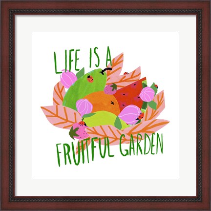 Framed Fruitful Garden I Print