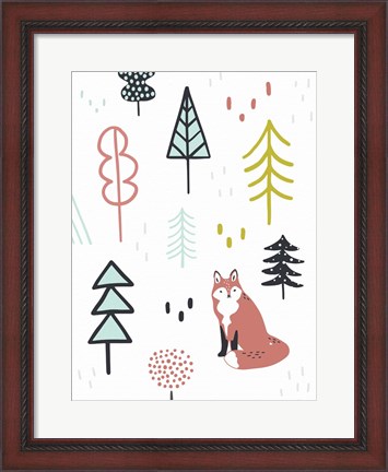 Framed Fox Forest II Print