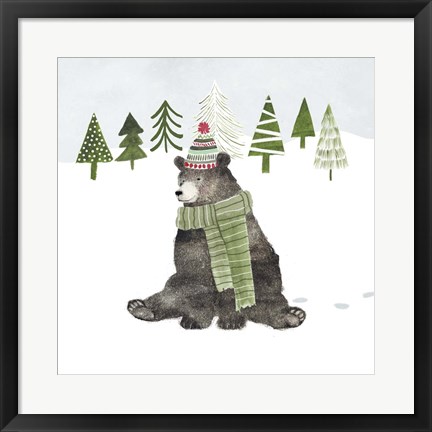 Framed Woodland Christmas IV Print