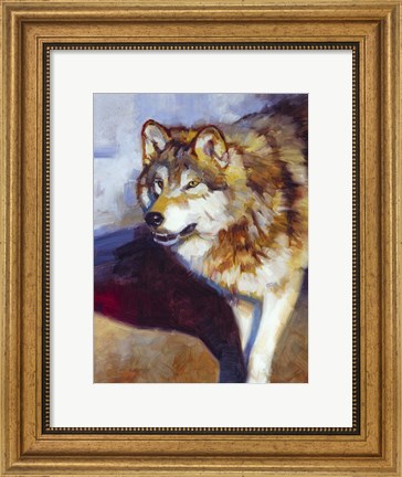 Framed Wolf Study II Print