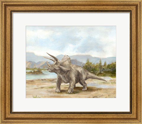 Framed Dinosaur Illustration II Print