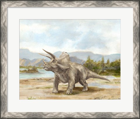 Framed Dinosaur Illustration II Print