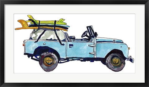 Framed Surf Car III Print