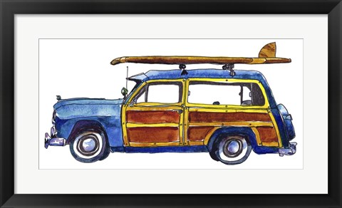 Framed Surf Car IX Print