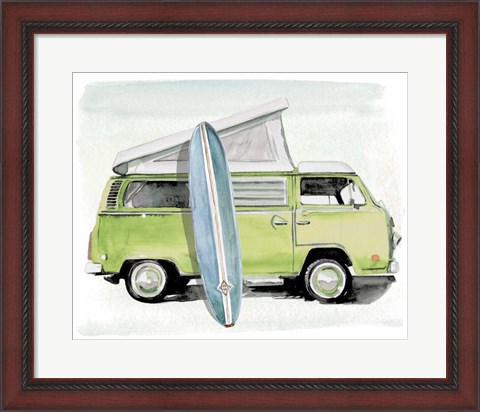 Framed Surf Wagon I Print