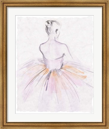 Framed Watercolor Ballerina II Print