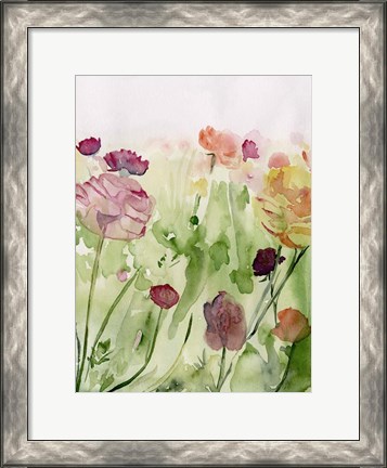 Framed Among the Watercolor Wildflowers II Print
