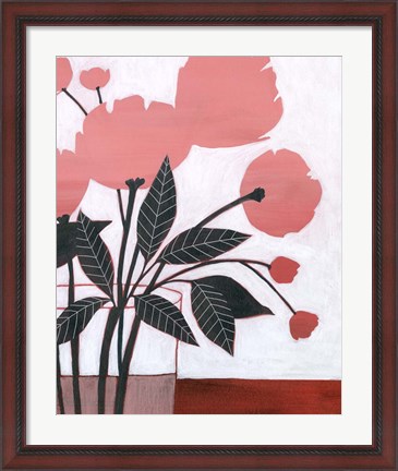 Framed Flower Screen II Print