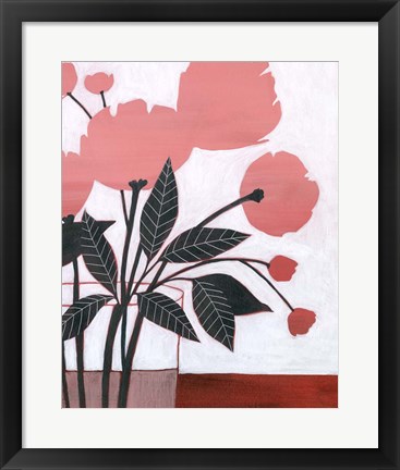 Framed Flower Screen II Print