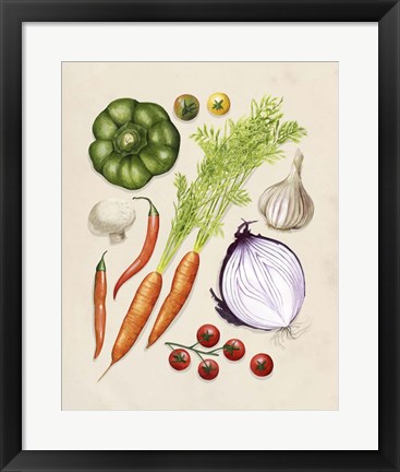 Framed Vegetable Garden II Print
