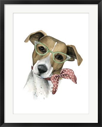 Framed Vogue Dog I Print