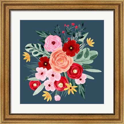 Framed Sweet Hearts Bouquet II Print