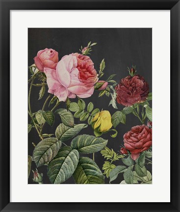 Framed Redoute&#39;s Bouquet I Print